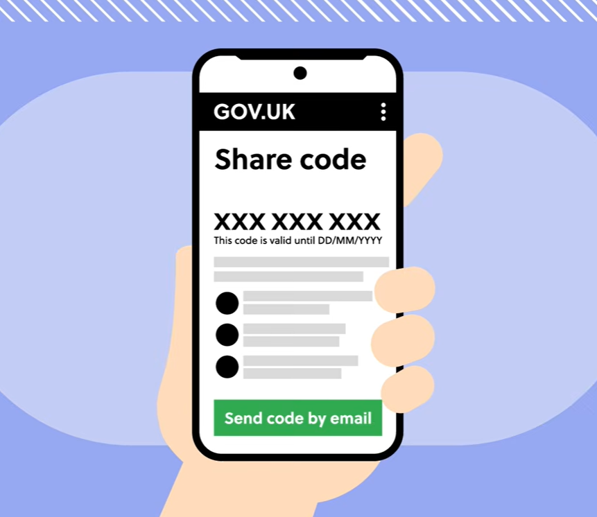 Share code on phone screen